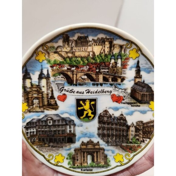 Vtg Kleiber Made in Germany GruBe Aus Heidelberg Miniature Collector Plate 3.75" - Picture 3 of 9